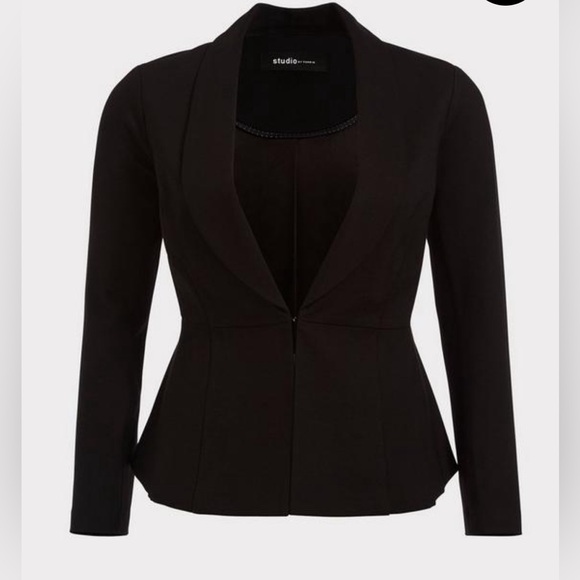 Torrid Studio Luxe Ponte Peplum Blazer - Picture 5 of 6